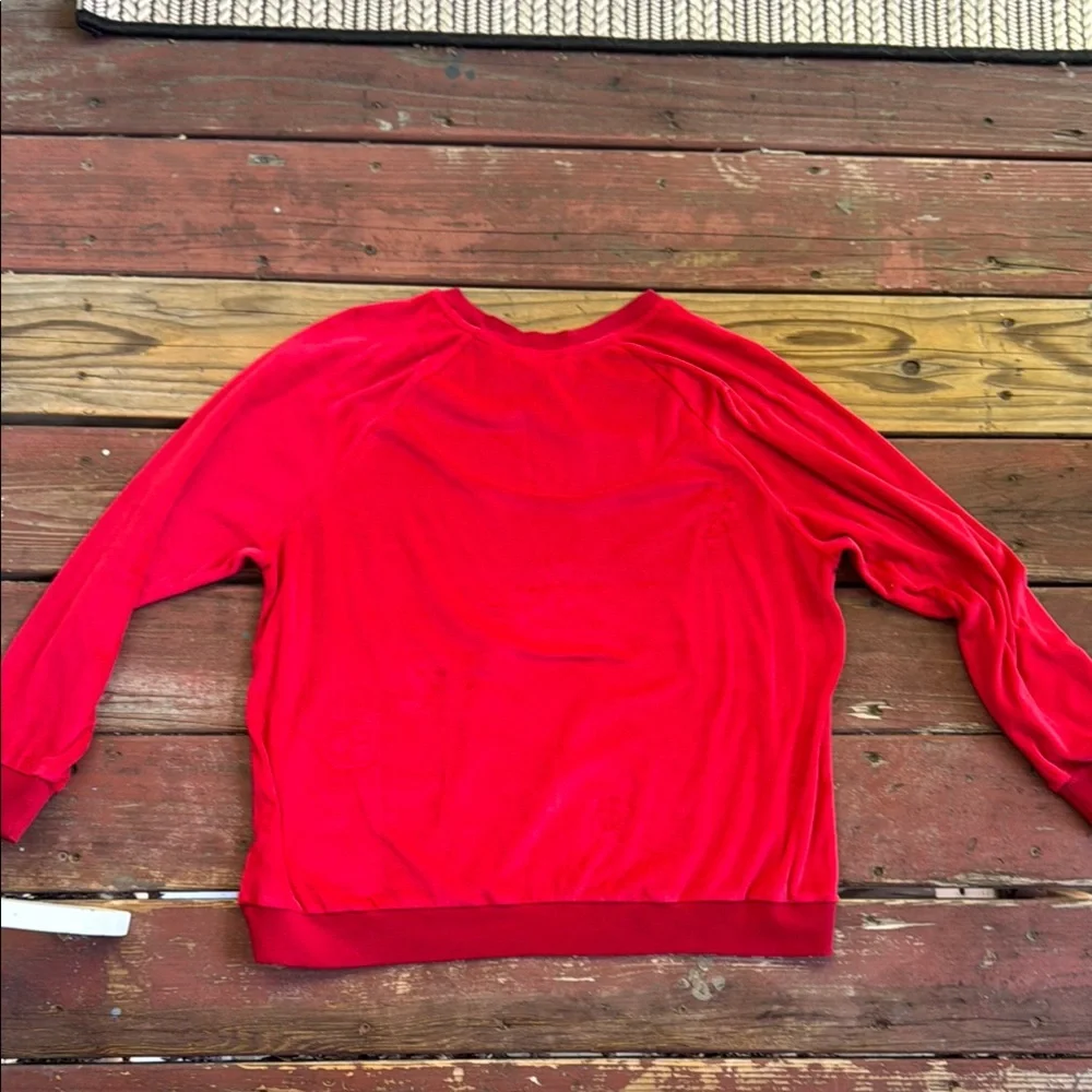 Secret Treasures Velour Red PJ Pajama Top